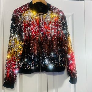 Sequin Metallic Ashley Stewart Jacket